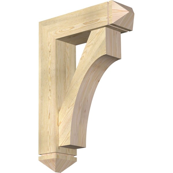 Ekena Millwork Westlake Arts and Crafts Rough Sawn Bracket w/ Offset Brace, Douglas Fir, 8"W x 28"D x 40"H BKT0806X28X40WTL03RDF - main